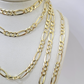 Real 14k Solid Gold Chain Figaro Link Necklace 5mm 18"-28" Men Women 14kt