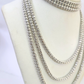 10k White Gold Iced Chain 4mm Diamond Cut Necklace 20" 22" 24" 10Kt