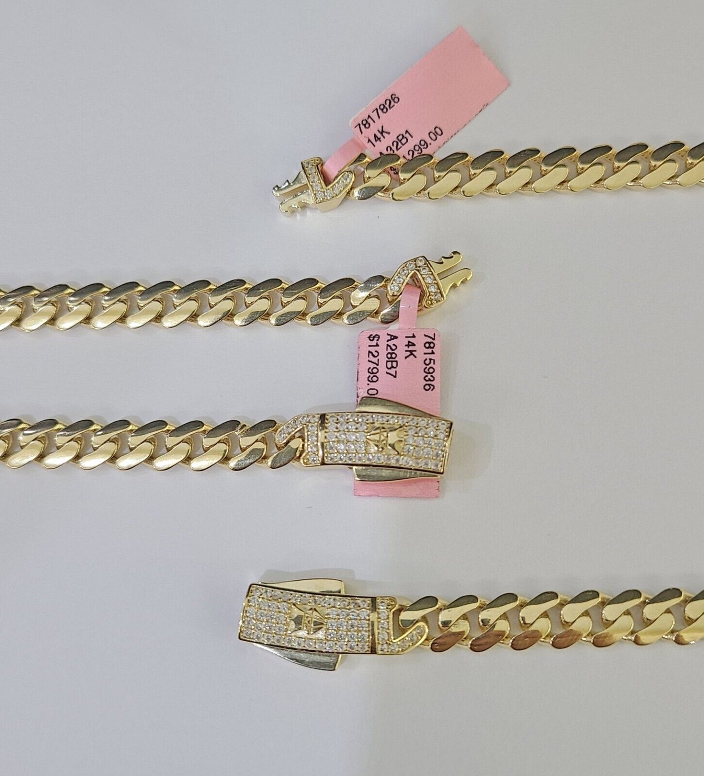 Real 14k Royal Monaco Link Chain 7mm 20-26 inches Yellow Gold Genuine