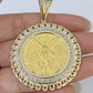 10k Centenario Coin Charm Yellow Gold 50 Pesos 1947 Mexico/Mexican Coin