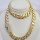 Real 10K Royal Monaco Chain Box Clasp 11mm Gold Necklace 10Kt 22" Genuine Mens