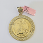 REAL 14k Yellow Gold Centenario Style Coin in Bezel 50 Pesos 1947 Pendant