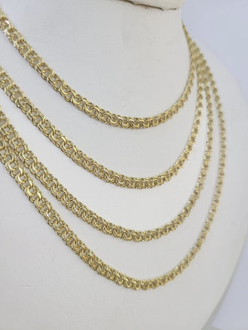 Real 10k Chino ID Chain Necklace Yellow Gold 4mm 16" 18" 20" 22" Genuine