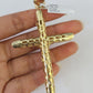 10k Gold Byzantine Necklace Jesus Cross Charm 20-30 inches 6mm SET Chain Pendant