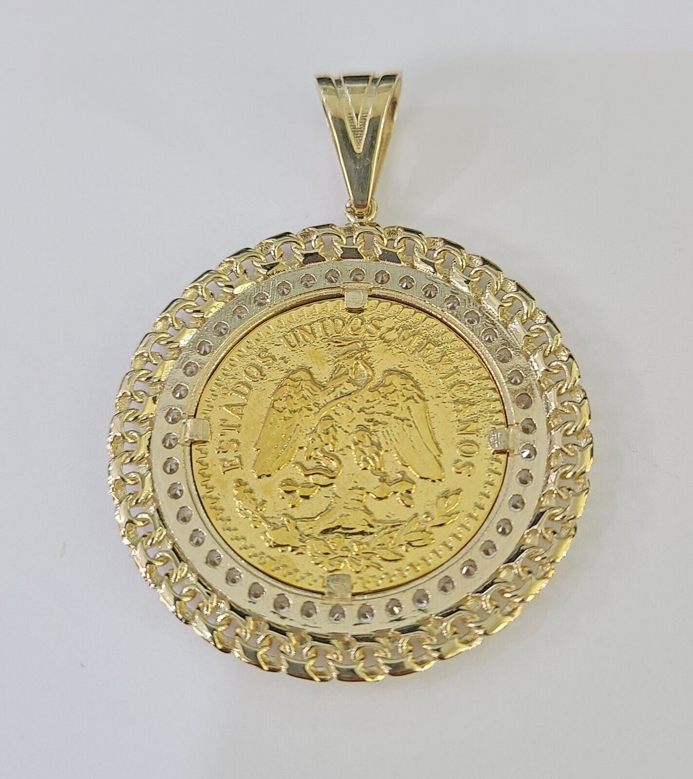 10k Centenario Coin Charm Yellow Gold 50 Pesos 1947 Mexico/Mexican Coin