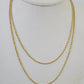 18k Real Solid Rope Chain Yellow Gold 2mm 22" Inch Genuine 18k Necklace