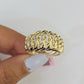 14K Gold Princesa Ring Bracelet 7.5" 7mm Real Yellow SET Flat Byzantine 14Kt