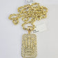 10k Solid Rope Chain Crown Charm Set 4mm 18"-30" Necklace Gold Pendant
