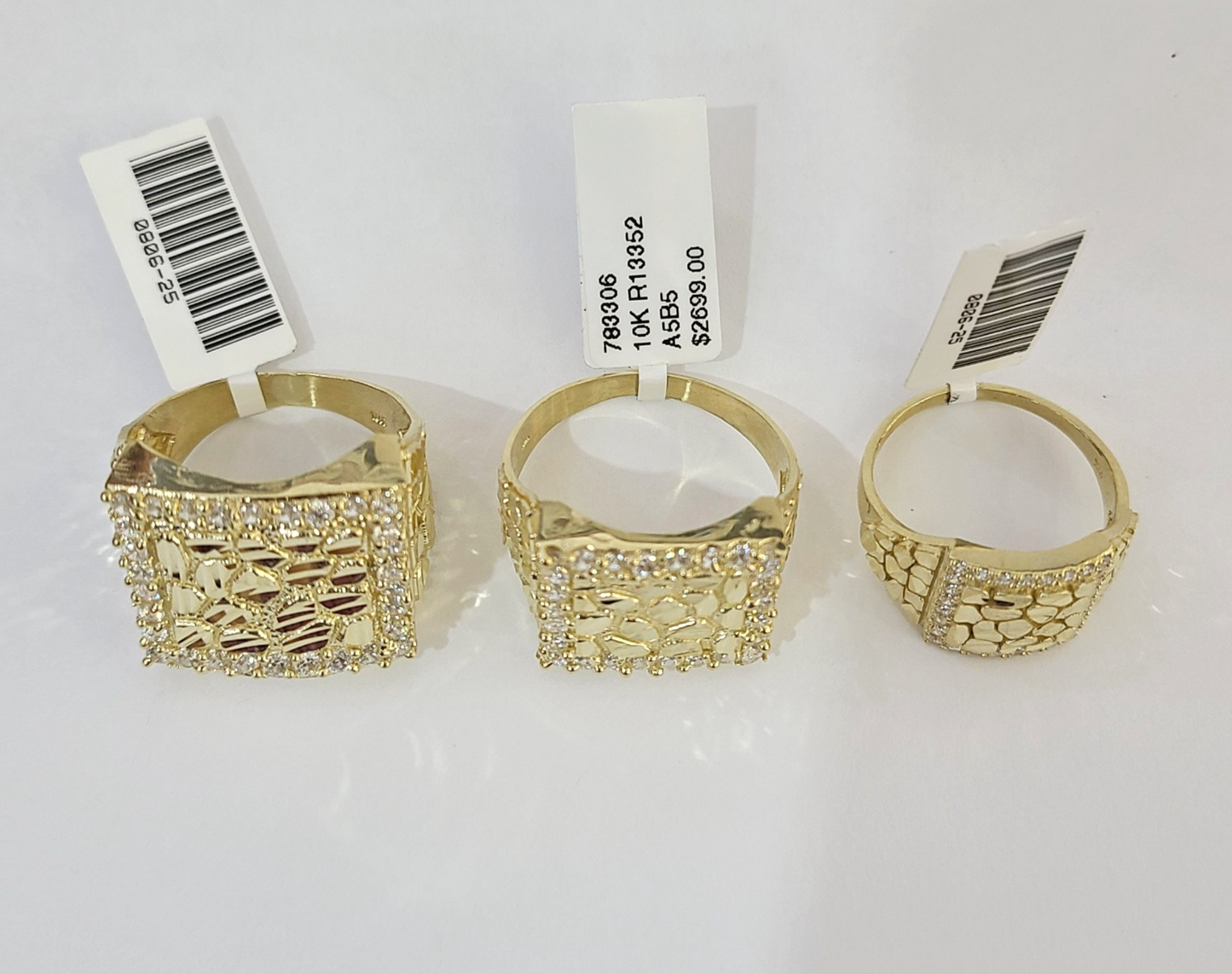 10k Nugget Ring Yellow Gold Women Men Real Genuine