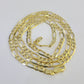 10K Solid Figaro Link Chain Necklace Yellow Gold 4mm 20" 22" 24" 10kt