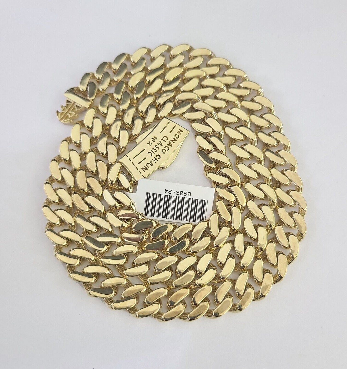 Real 10k Royal Monaco Chain 9mm 20-30 inches Necklace Yellow Gold Box Clasp