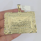 Real 10k Last Supper Pendant Charm Yellow Gold 2.5" Diamond Cut Genuine