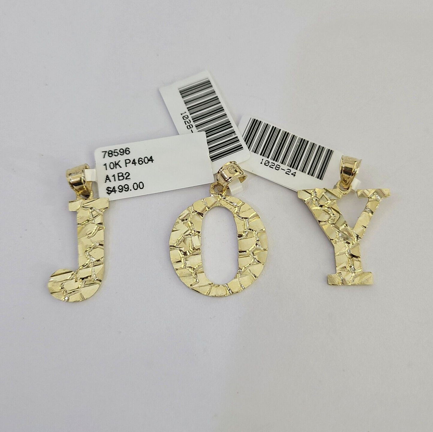 10k Initials Charm Pendant A-Z Alphabets Men Women Real Yellow Gold Genuine