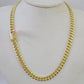 Real 14K Miami Cuban Link Chain Necklace Yellow Gold 22 inch 7mm Mens 14KT