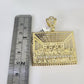 10K Franco Chain Last Supper Pendant Charm Necklace 20"-28" 4mm Yellow Gold SET