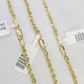 10k Solid Real Rope Chain Necklace 3mm 18"-26" Yellow Gold Men Women Genuine