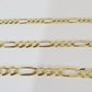 Real 14k Solid Gold Chain Figaro Link Necklace 3mm 4mm 5mm Men Women 14kt