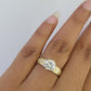 Solid 14k Gold Ring Set Trio Wedding Band REAL His Her Set Casual Wedding