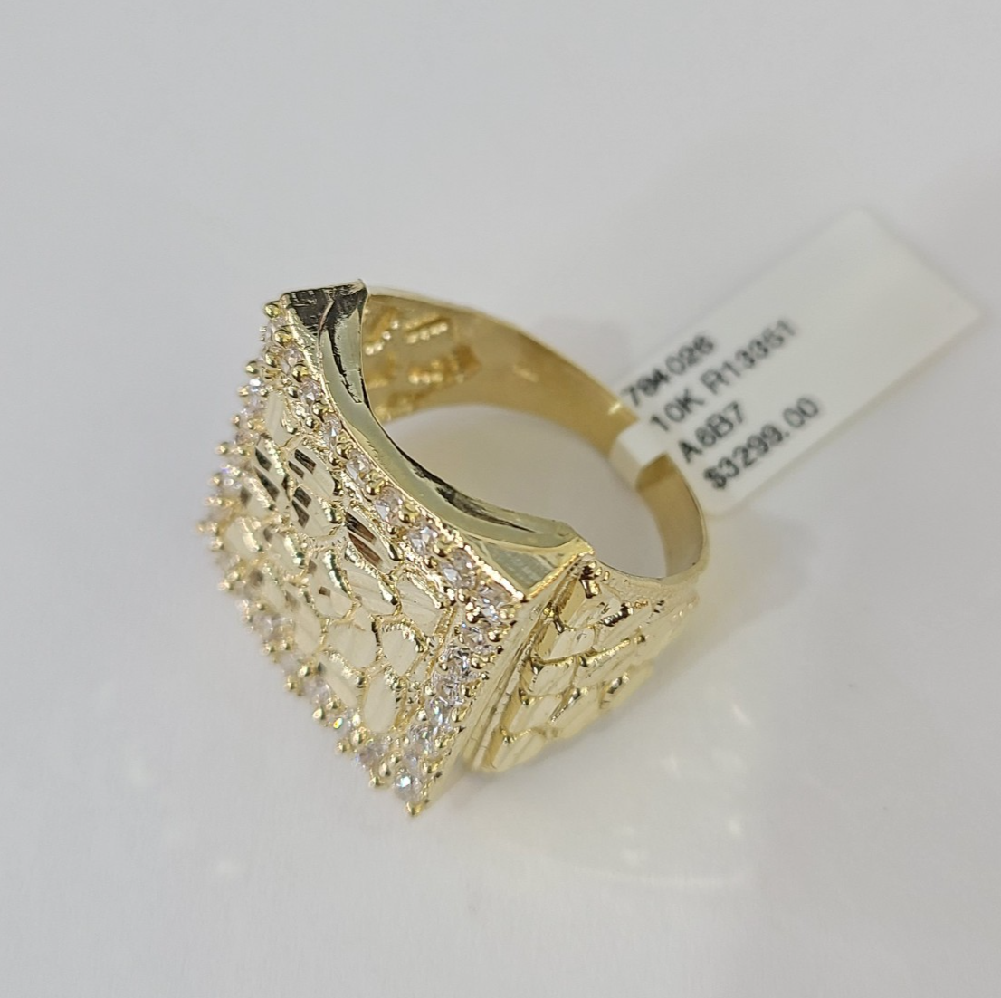 Real 10k Nugget Ring Yellow Gold Women Men Genuine 10Kt