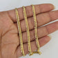 18k Solid Miami Cuban Chain Yellow Gold 3mm 18" 20" 22" 24" Inches Necklace Real