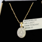 Real 14k Box Chain Diamond Pendant Yellow Gold Necklace Set Women