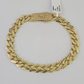 Real 10K Royal Monaco Bracelet Yellow Gold 8.5" Box Clasp 9mm Genuine Mens