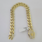 Real 10K Royal Monaco Bracelet Yellow Gold 8.5" Box Clasp 11mm Genuine Mens