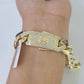 Real 10K Royal Monaco Bracelet Yellow Gold 9.5" Box Clasp 15mm Genuine