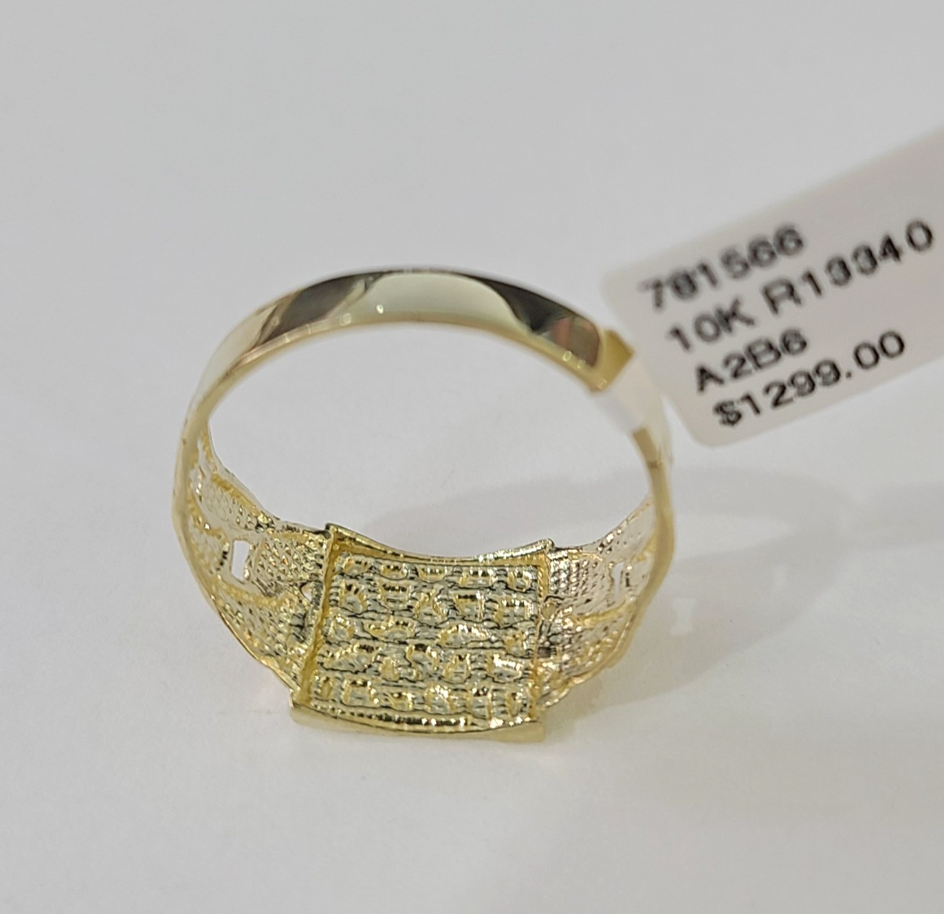 10k Nugget Ring Yellow Gold Women Men Real Genuine 10Kt