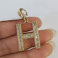 Real 10k Gold Diamond Letter "H" Initial Alphabet Charm/Pendant Yellow Real