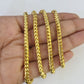 Real 10k Solid Palm Chain Yellow Gold 3mm Men Women Necklace 24" Genuine