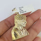 10K Franco Chain Jesus Head Pendant Charm Necklace 20"-26" 2.5mm Yellow Gold