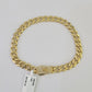 Real 10K Royal Monaco Bracelet Yellow Gold 7" Box Clasp 7mm Genuine Unisex