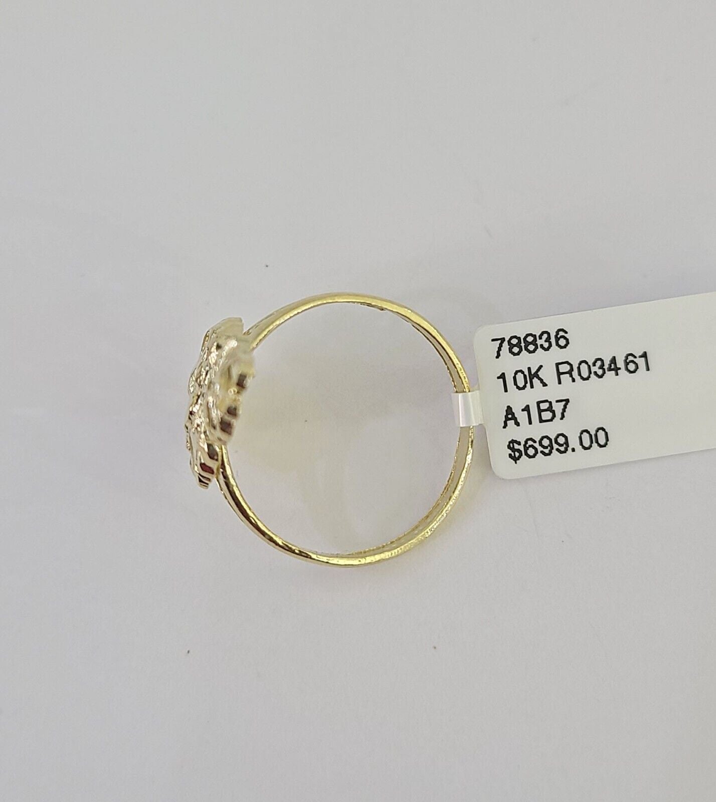 Real 10k Nugget Ring Yellow Gold Casual Ring 10kt Genuine