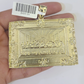 Real 10k Last Supper Pendant Charm Yellow Gold 2.5" Diamond Cut Genuine