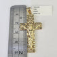 10K Franco Chain Jesus Cross Pendant Charm Necklace 20"-26" 2.5mm Yellow Gold