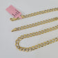 REAL 14k Cuban Curb Link Necklace Chain 4mm 16 inches Diamond Cuts 14kt