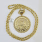 10k Solid Rope Chain Last Supper Charm Set 4mm 18"-28"Inch Necklace REAL Gold