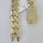 Real 10K Royal Monaco Bracelet Yellow Gold 9.5" Box Clasp 15mm Genuine