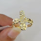 REAL 10K Gold Jesus Cross Nugget Ring Band Style Rings 10Kt Yellow