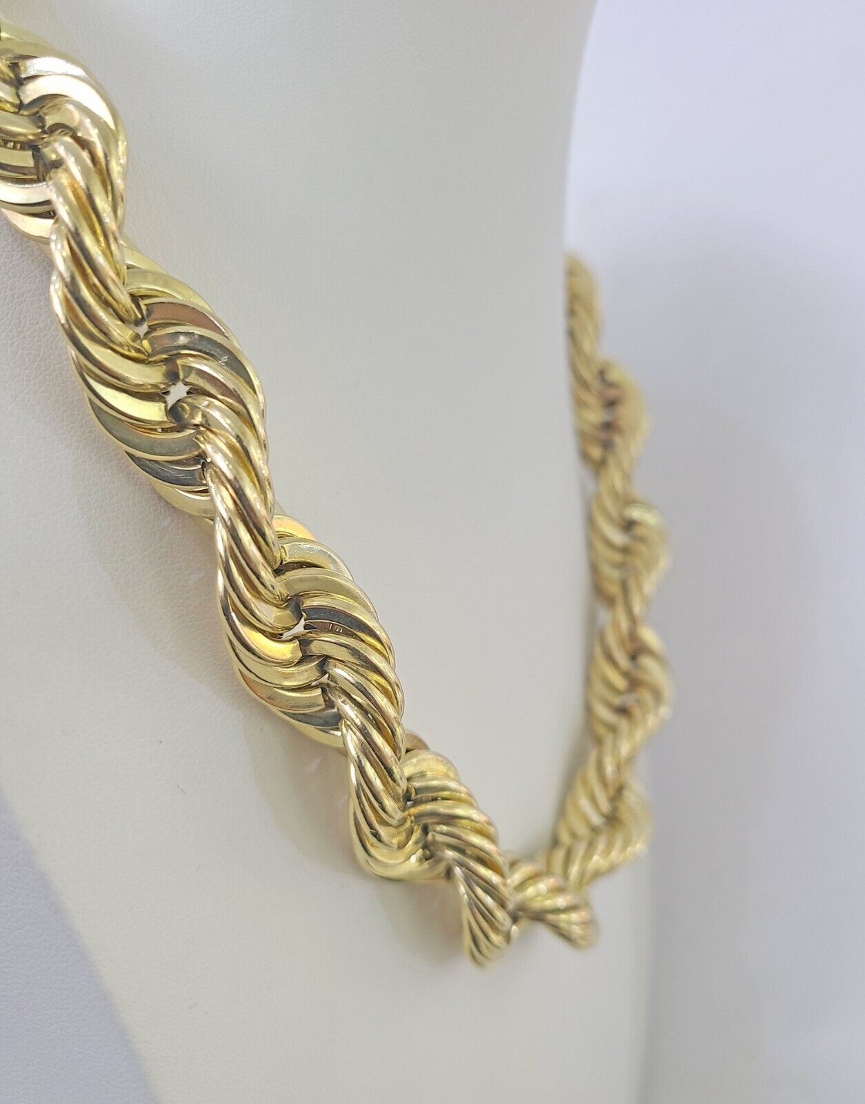 10k REAL Yellow Gold Rope Chain Necklace 16mm 20" Men's Thick 10kt