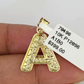 10k Gold Initial A Charm Rope Chain 16"-26" 2.5mm SET Necklace Alphabet Pendant