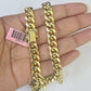 14k 8mm Miami Cuban Link Chain Yellow Gold Necklace 20"-30" Inches Real