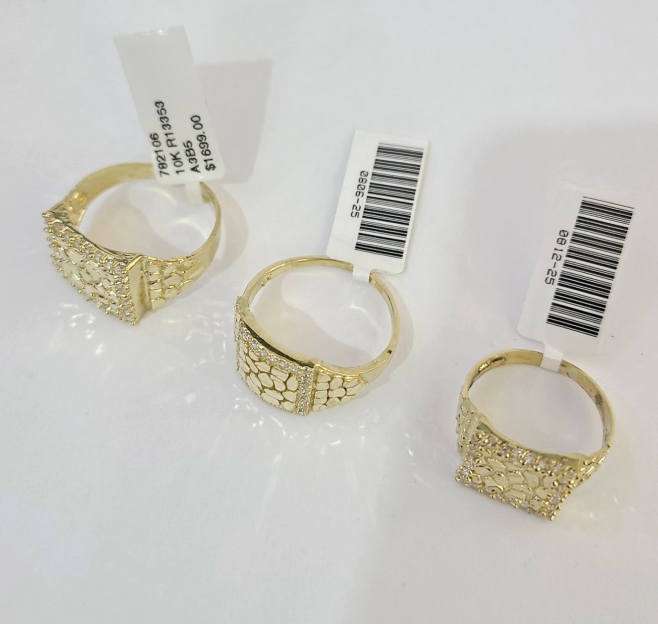 10k Nugget Ring Yellow Gold Women Men Real Genuine 10Kt