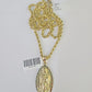 10k Solid Rope Chain 3mm Virgin Mary Pendant Charm Necklace SET 18-28 in