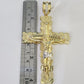 10K Franco Chain Jesus Cross Pendant Charm Necklace 20"-26" 5mm Gold Yellow SET