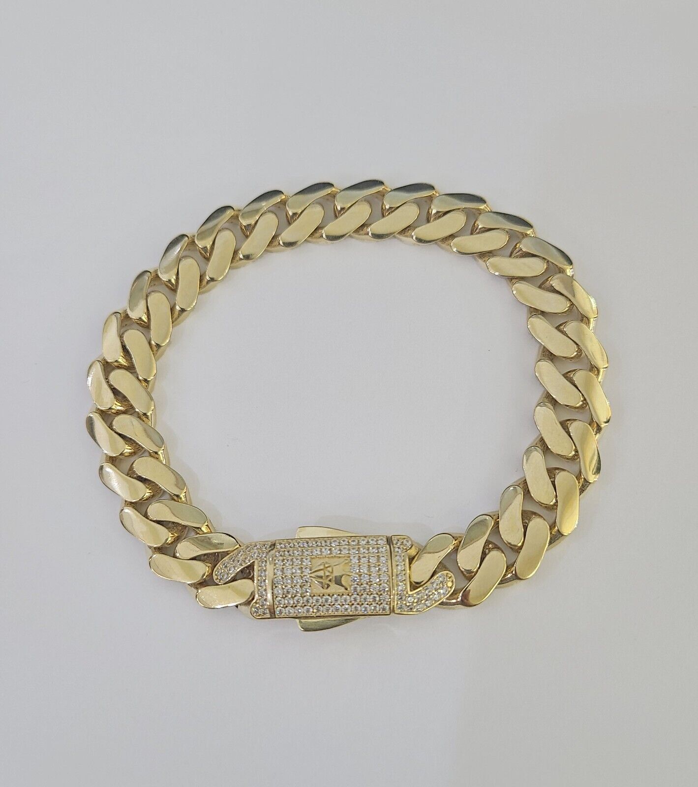 Real 10k Gold Monaco Bracelet 7mm-11mm 8"-8.5" 10kt Yellow