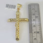 10k Gold Byzantine Necklace INRI Jesus Cross Charm 18-26 inches 3mm SET Chain