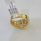 Real 10k Yellow Gold Diamond Mens Ring Jesus Band Wedding Casual Genuine Natural