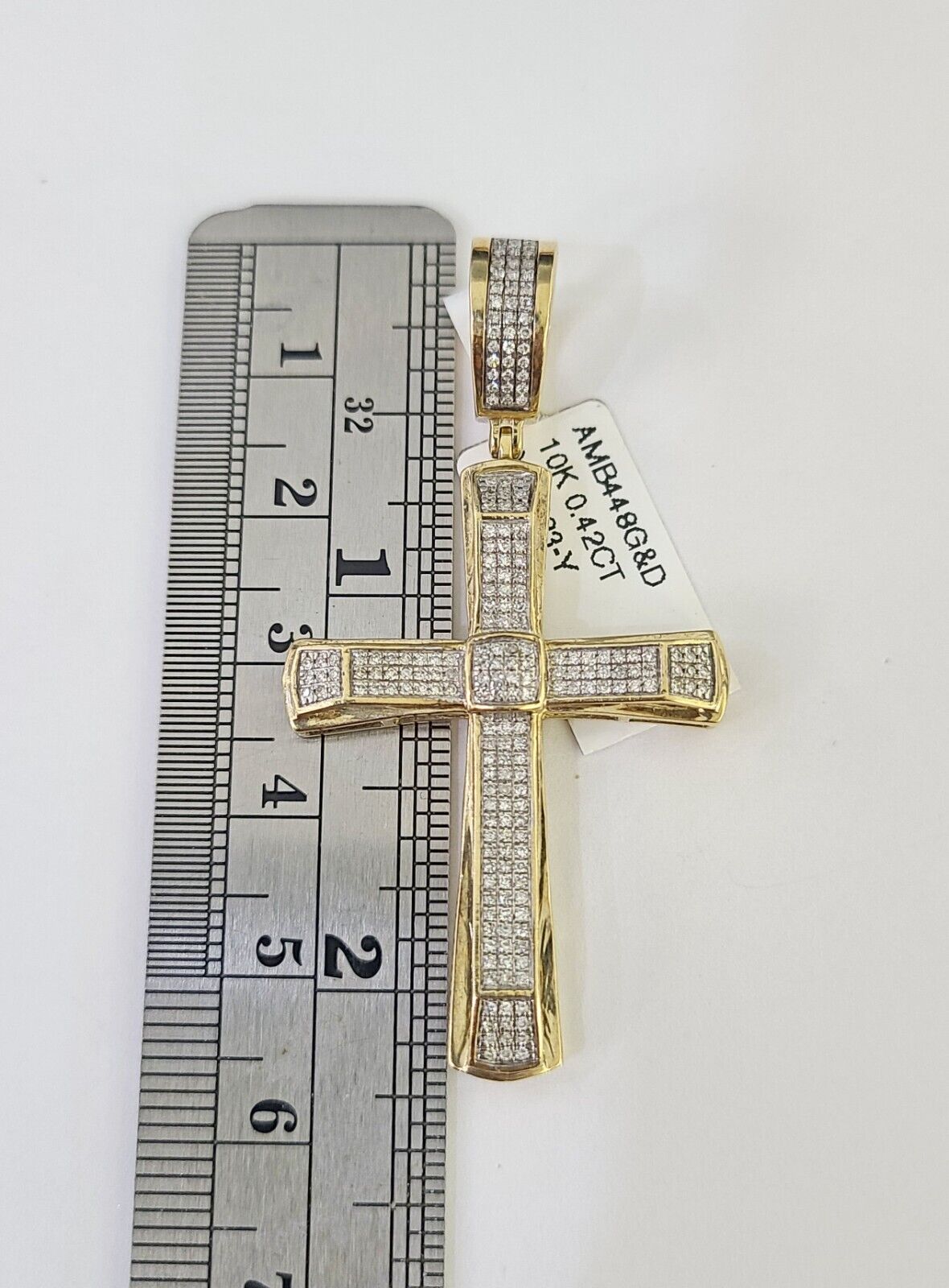 10k Miami Cuban Chain Jesus Cross Charm Set 4.5mm 20"-28" Necklace Pendant Gold